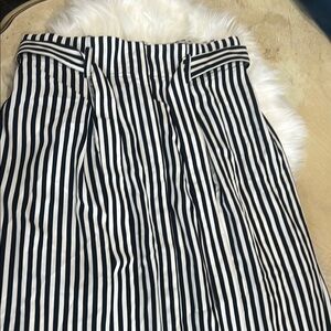 Striped Black and White Women's Skirt